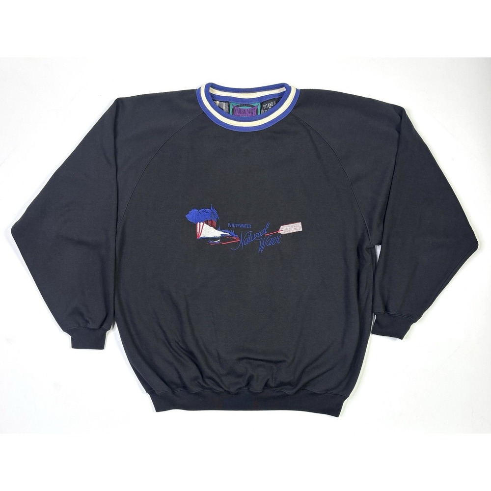 Vintage Gitano Natural Wave Sweatshirt Men's Medium Whitewater Embroidered